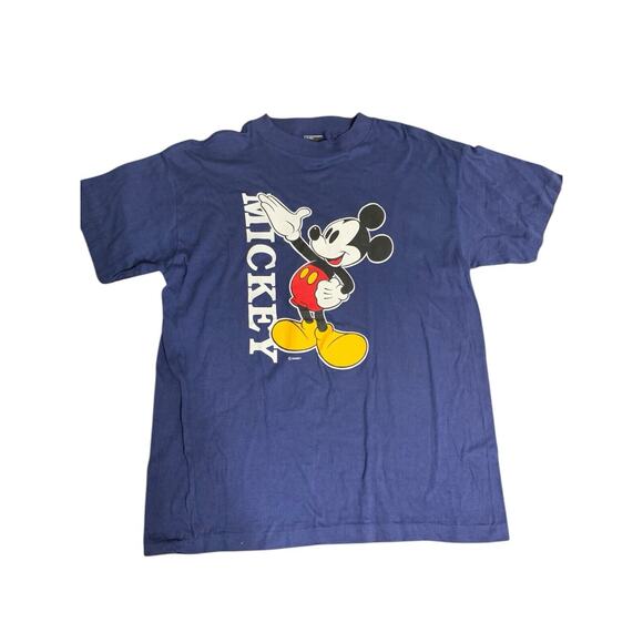 NWT Disney Mickey Mouse Unlimited Graphic T-Shirt Navy Blue Large 90s - Picture 1 of 11